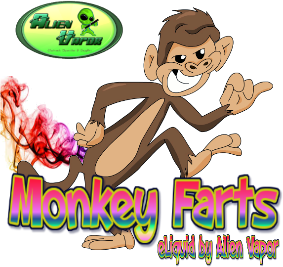 Monkey Fart - Funny Cartoons Farts Gifs (576x576), Png Download