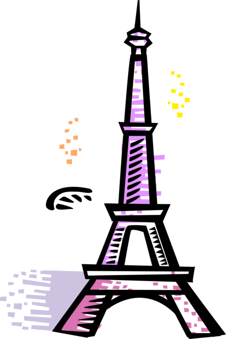 France Vector Image Illustration Of On Champ - Clipart Paris France (467x700), Png Download