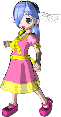 3d Anime Dolls Pngs - 卡通 女孩 (400x464), Png Download