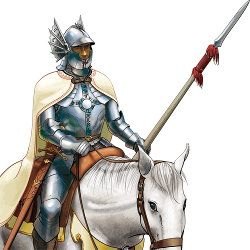 This Unit Is Capable Of Basic Healing - Paladin On Horse (500x500), Png Download