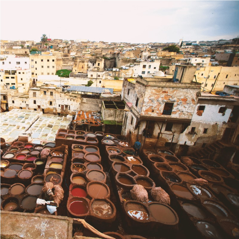 Conference 'fez, The Andalusian' - Fes Tanneries (1200x800), Png Download