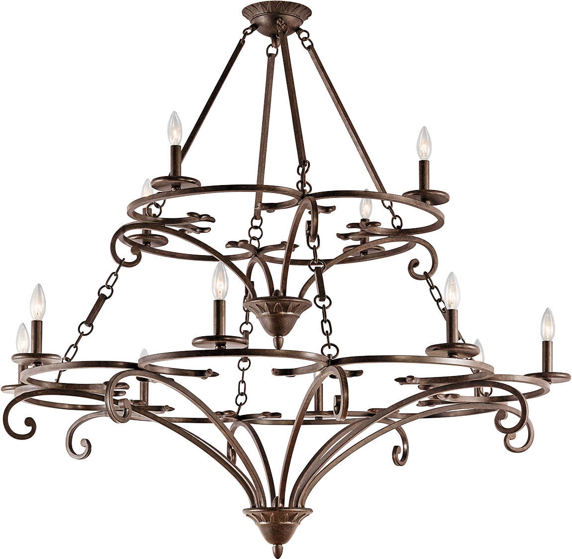 Kichler Lighting 43779 Caldella 12 Light Chandelier, (1200x1200), Png Download