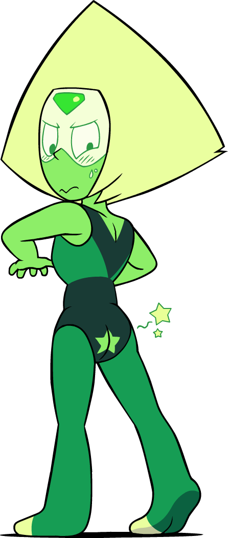 Green Leaf Fictional Character Cartoon Clip Art Standing - Peridot Anal Steven Universe (446x1050), Png Download
