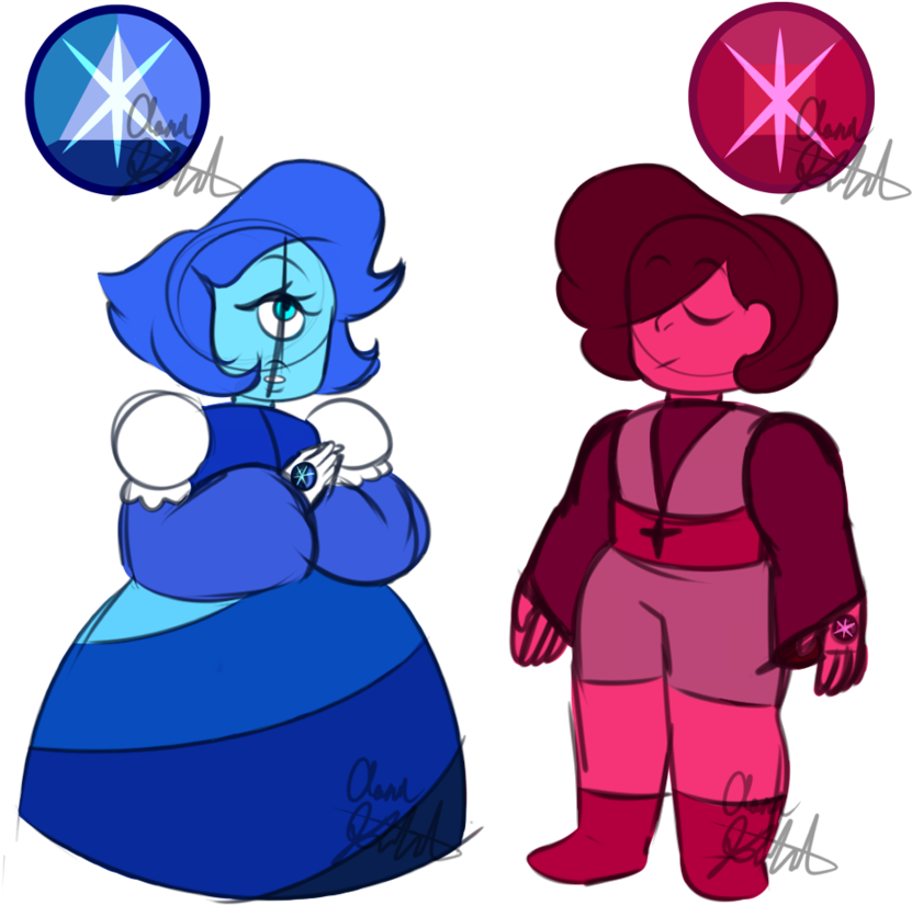 Star Sapphire And Star Ruby By Aaron - Star Sapphire And Star Ruby (894x894), Png Download
