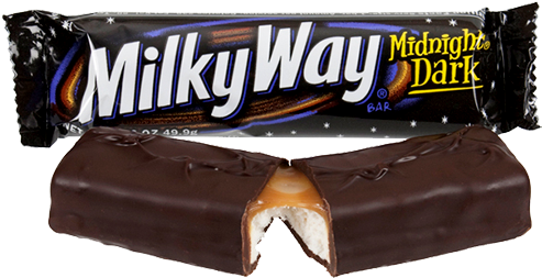 Midnight Dark Bar Oz - Milky Way Chocolate Midnight (500x500), Png Download