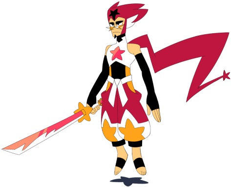 Star Ruby Ronin Screw It, I Did One Of Them Steven - Steven Universe Star Ruby (500x461), Png Download
