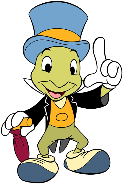 Pinocchio Clipart Jiminy Cricket - Jiminy Cricket (408x608), Png Download