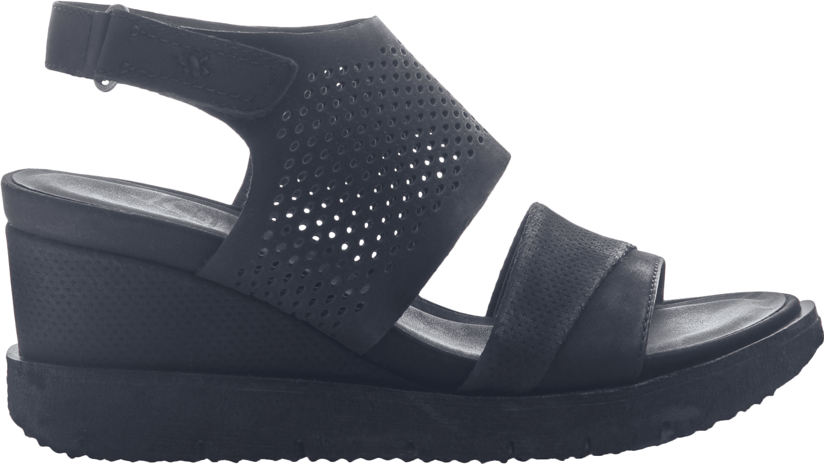 Womens Light Weight Sandal Wedge Milky Way In Black - Wedge (1782x1782), Png Download