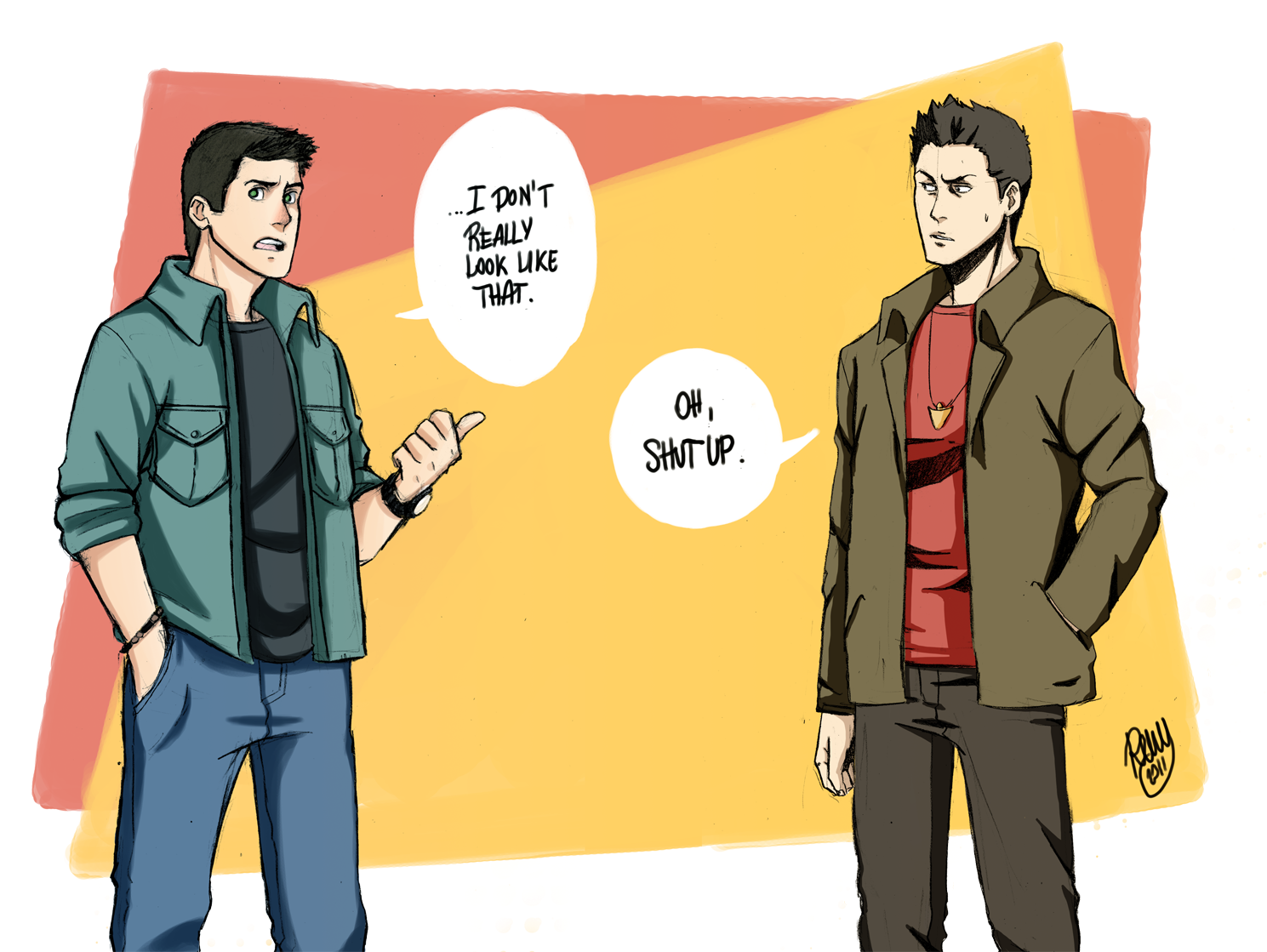 Dean Vs Anime Dean 8d By ~rennyskywalker On Deviantart - Supernatural (1500x1125), Png Download