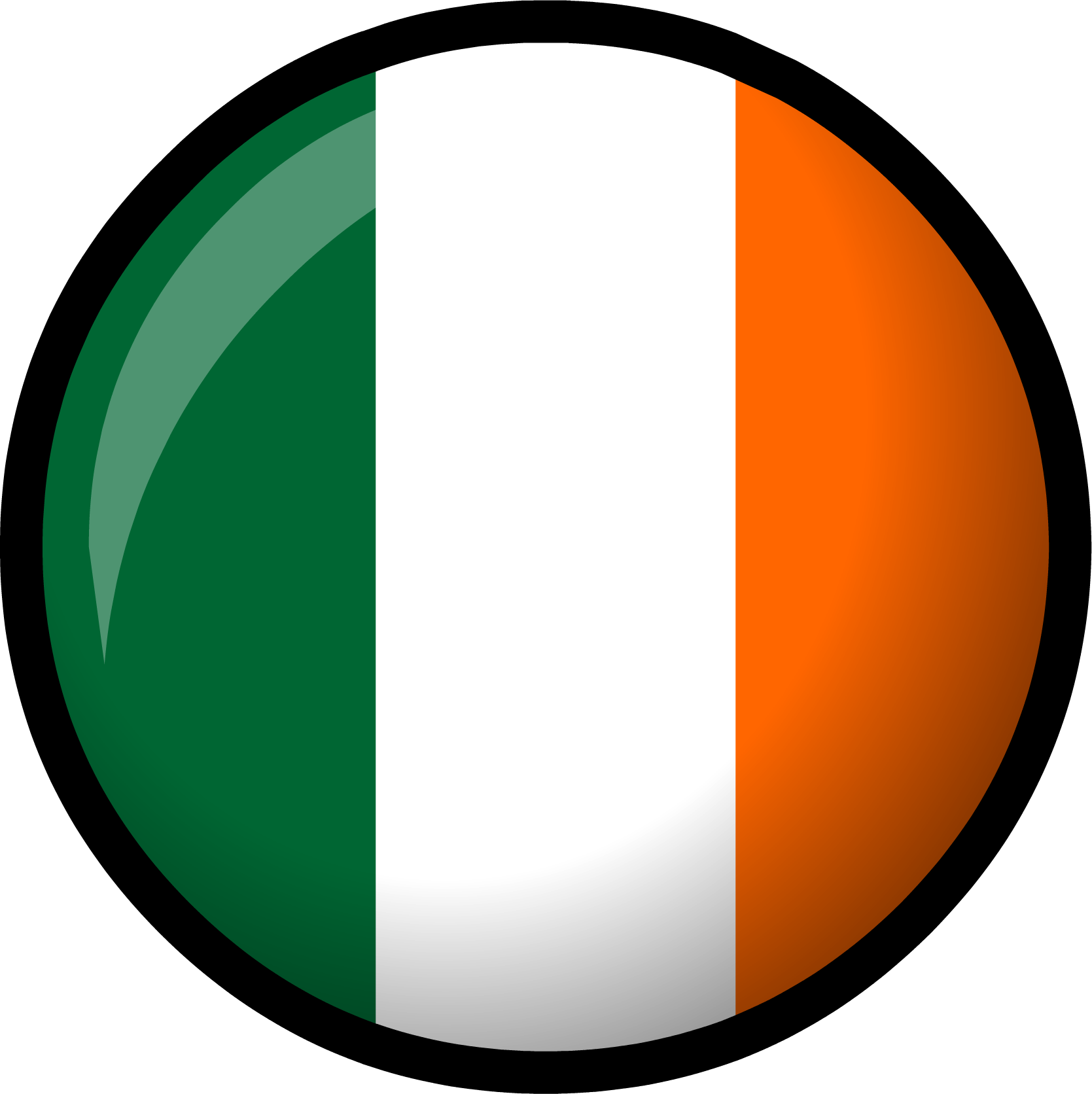 Leprechaun Flag - Ireland Flag Circle Png (1669x1672), Png Download
