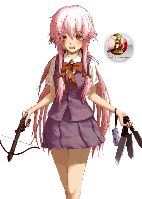 Yuno Gasai Mirai Niki-2 - Yuno Gasai (470x658), Png Download