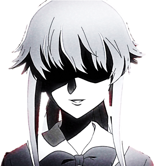 Transparent Gasai Yuno By Jordanalice-d6ncfvs - Gasai Yuno Black And White (1024x576), Png Download