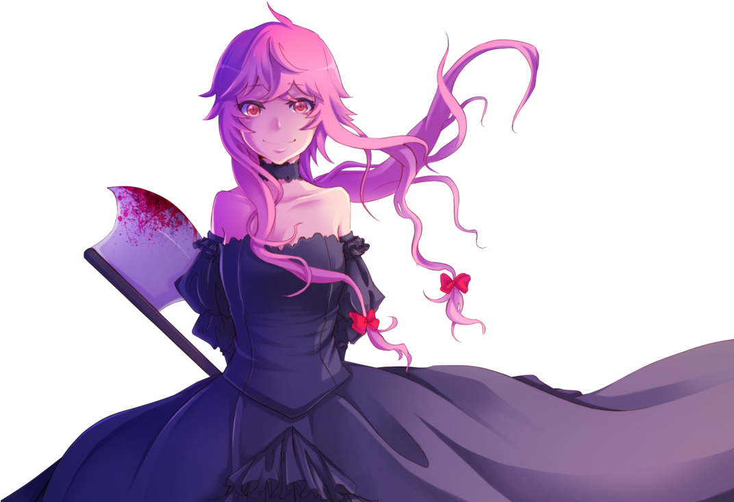 Report Abuse - Mirai Nikki Yuno Fan Art (1071x745), Png Download