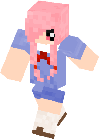 Gasai Yuno Skin - Minecraft (317x453), Png Download