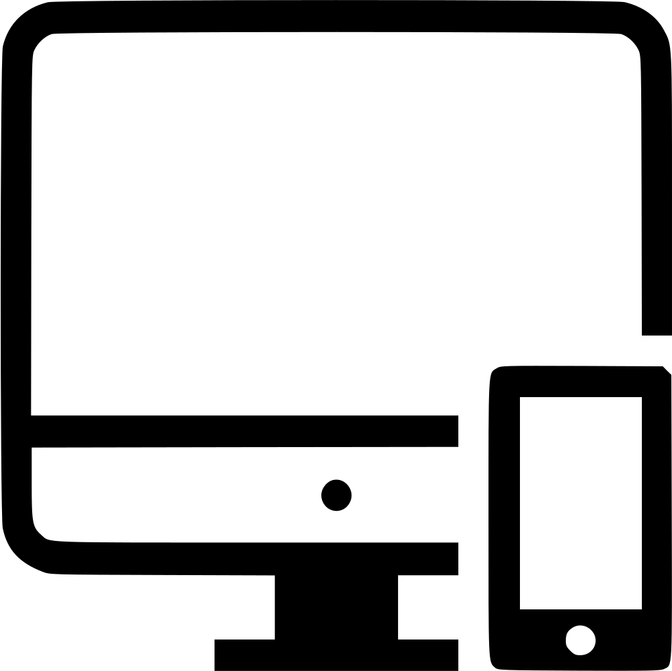 Device Monitor Screen Tablet Ipad Iphone Smartphone - Monitor Iphone Icon (981x980), Png Download