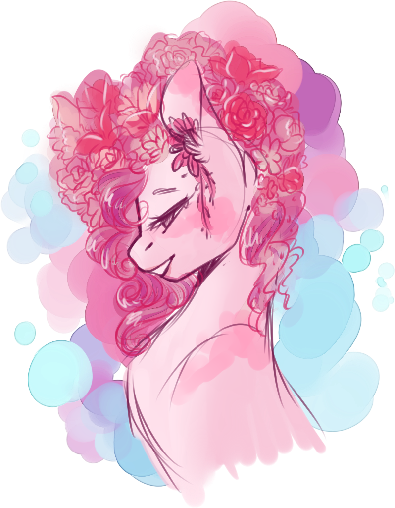 Portrait Drawing Flower - Drawing (1000x1250), Png Download