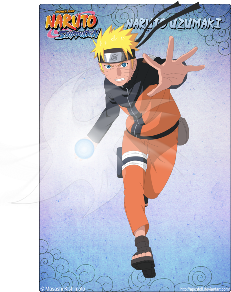 Naruto With A Rasengan By Apostoll (786x1016), Png Download