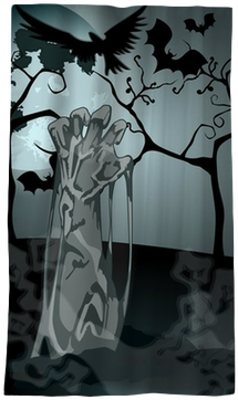 Illustration Of Undead Zombie Rising From The Grave - Cute Halloween (400x400), Png Download