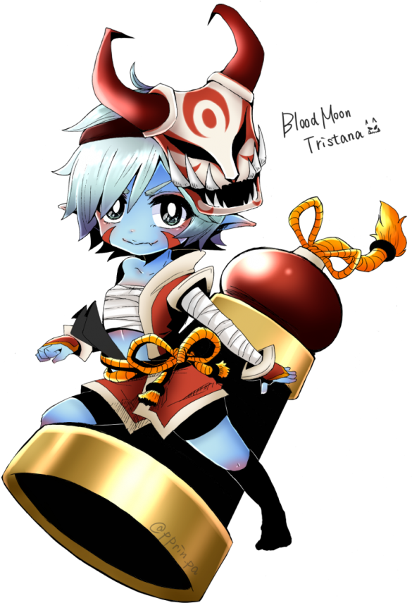 Blood Moon Tristana - Drawing (630x914), Png Download