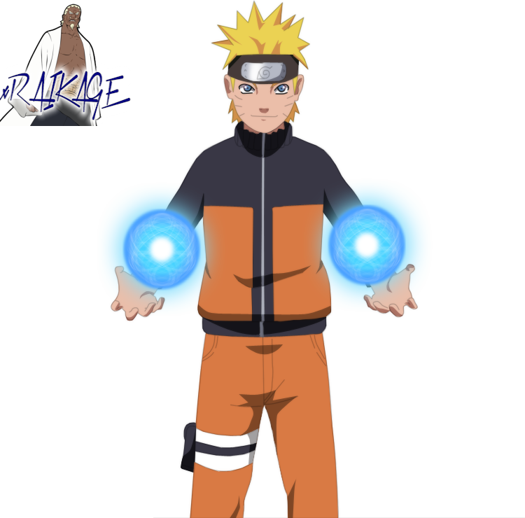 Naruto Con Due Rasengan - Naruto Uzumaki Rasengan Frente (750x740), Png Download