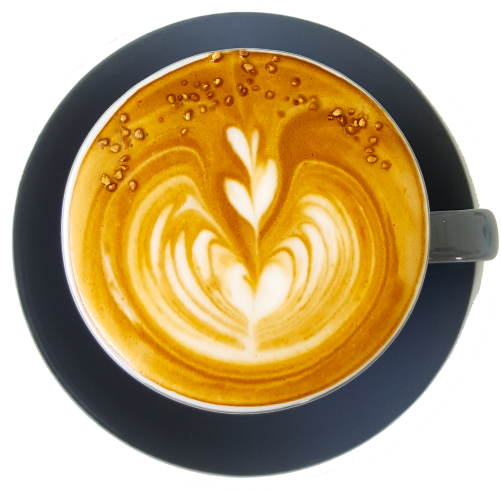 Aerial Latte - Coffee (1000x979), Png Download