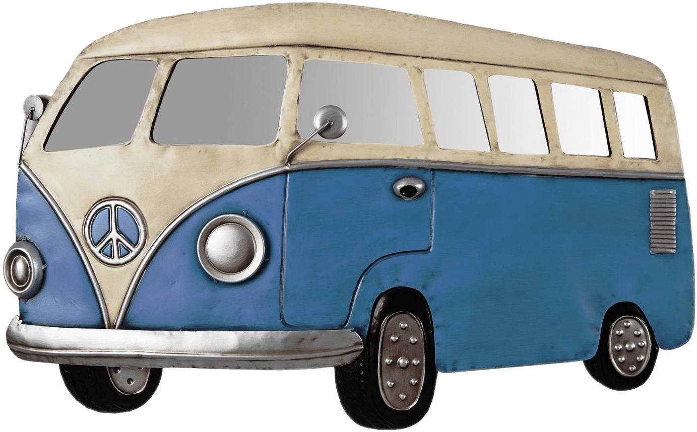 Download Download Blue Campervan Metal Wall Art Full Size PNG Image