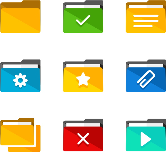 Folders 36 Icons - Icon Folder Pack Png (600x564), Png Download