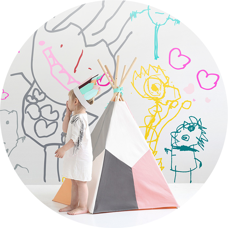 Download Your Kids Drawing Into Wall Decoration Wall Decal Full