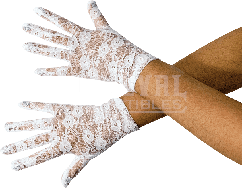 White Lace Gloves - Forum Novelties Adult White Lace Gloves 78816 (850x850), Png Download
