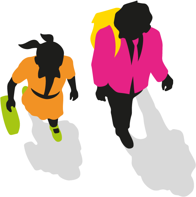 Children Walking To School - Walking (1250x1250), Png Download
