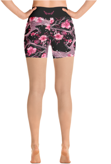 Japanese Cherry-blossoms Shorts - Yoga Pants (600x600), Png Download
