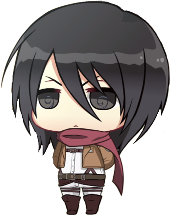 Banner Royalty Free Download Attack On Titan Chibi - Chibi Mikasa (400x510), Png Download