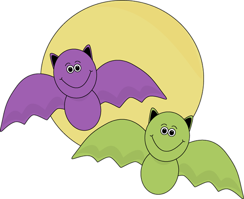 Flying Halloween Bats Clip Art - Bat Cartoon Clip Art (500x408), Png Download