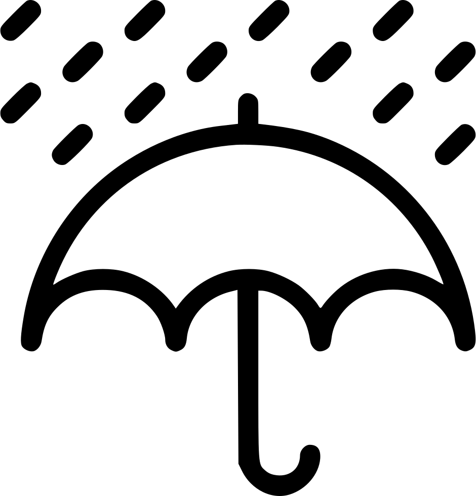 Png File - Rain Umbrella Weather Icon Png (940x980), Png Download