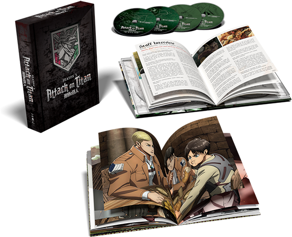 Buy Now - Attack On Titan Season 2 Limited Edition (594x475), Png Download