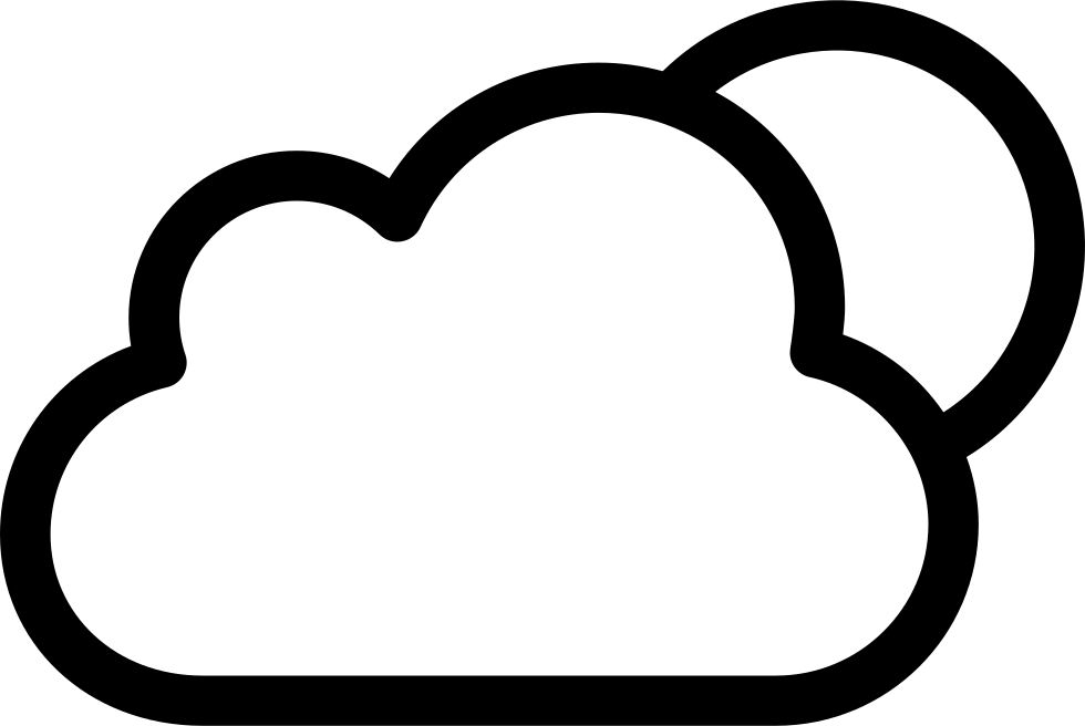 Cloudy Night Weather Symbol Of Cloud And Moon Comments - Icon Cloud Weather Png (980x656), Png Download