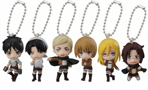 Cellphone Charm Blind Box "attack On Titan" , Bandai - Phone Charm: Attack On Titan - Charm Blind Box (display (600x600), Png Download
