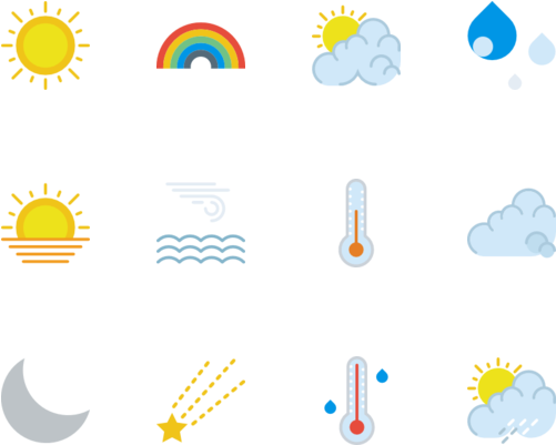 Source - Image - Flaticon - Com - Report - Flat Weather - Icon (560x480), Png Download