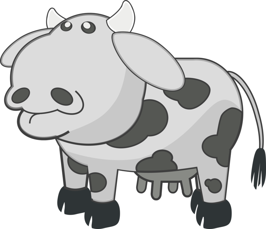 Cow Animal Cartoon Png Clip Art (600x517), Png Download