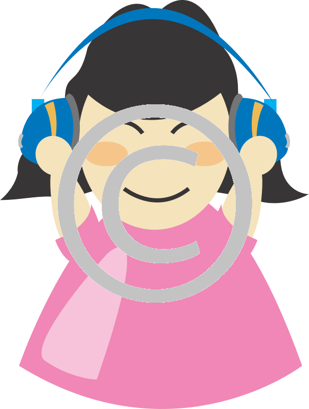 Girl With Headphones - Girl With Headphones Clipart (604x800), Png Download