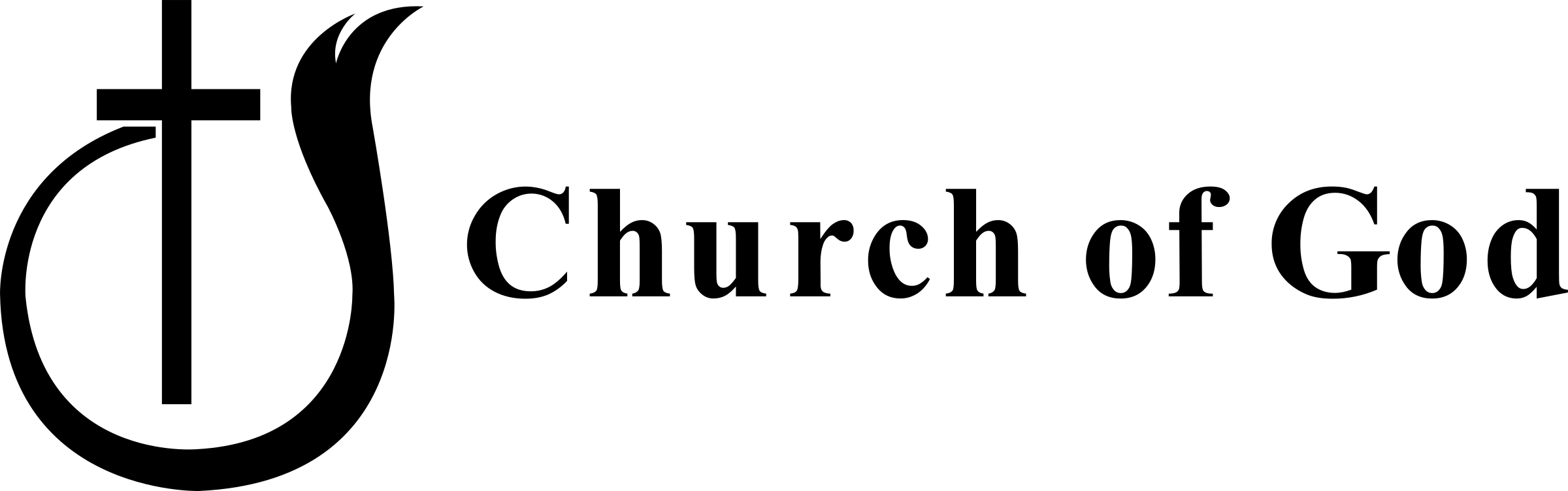 Church Of God Logo Png Transparent - Church Of God Transparent (2400x752), Png Download