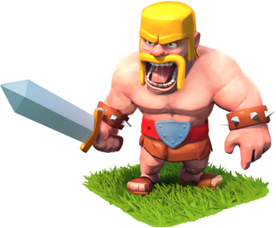 Elegant Clash Of Clans Barbarian King Picture Clash - Barbarian Clash Of Clans (400x331), Png Download