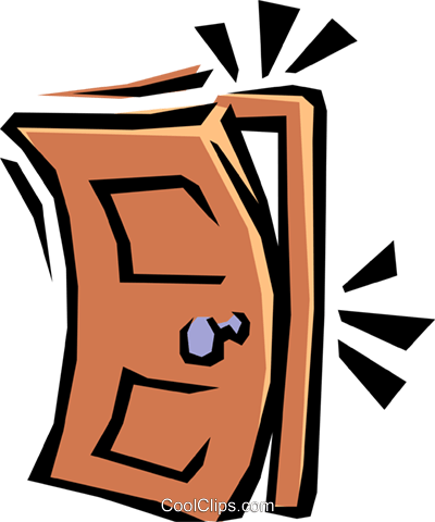 Slamming Door Royalty Free Vector Clip Art Illustration - Door Slamming (400x480), Png Download