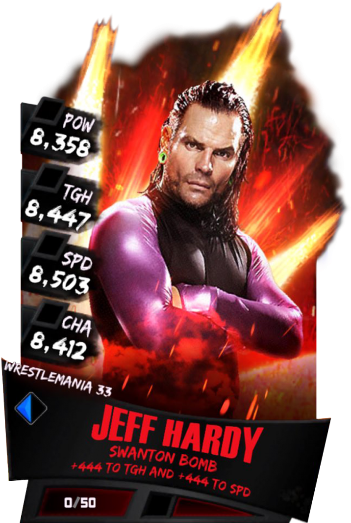 Jeff Hardy Wwe Supercard Season Debut Wwe Supercard - Wwe Supercard Wrestlemania 33 Shawn Michaels (733x1158), Png Download