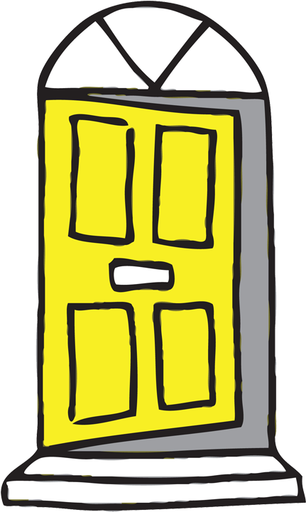 Yellow Door Clipart (1280x720), Png Download