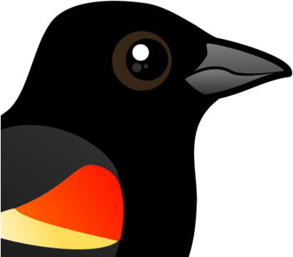 About The Red-winged Blackbird - Red-winged Blackbird (440x440), Png Download