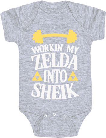 Workin' My Zelda Into Sheik Baby Onesy - Onesie (484x484), Png Download