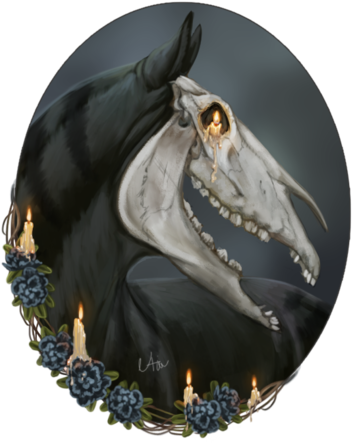 Roman = By Naia Art - Stallion (400x484), Png Download