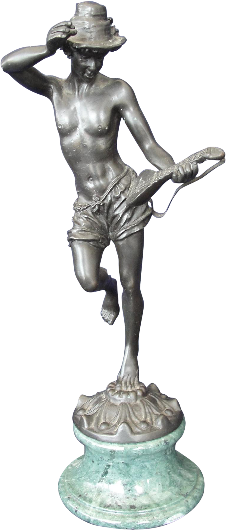 Bronze Sculpture Dancing Musician On Chairish - Sculpture (843x1973), Png Download