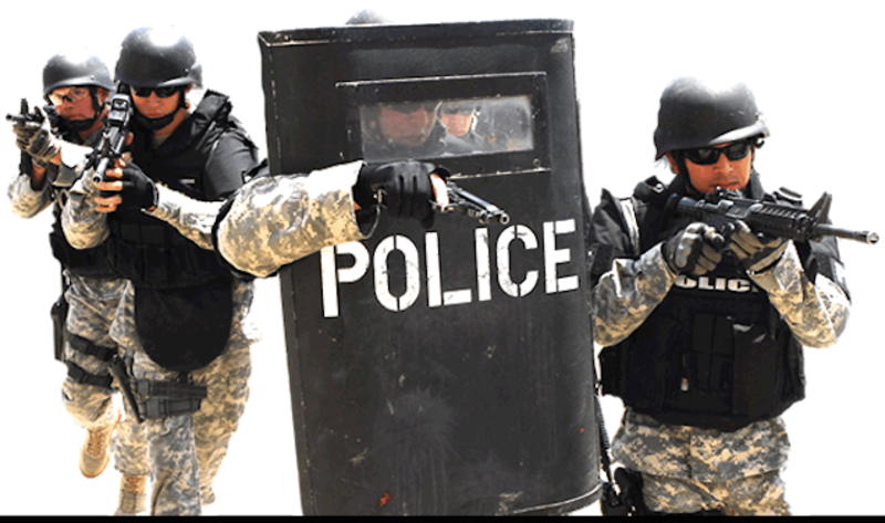 We Hear A Lot About Militarization Of The Police, But - Police Soldiers Png (636x376), Png Download